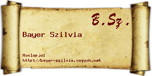 Bayer Szilvia névjegykártya